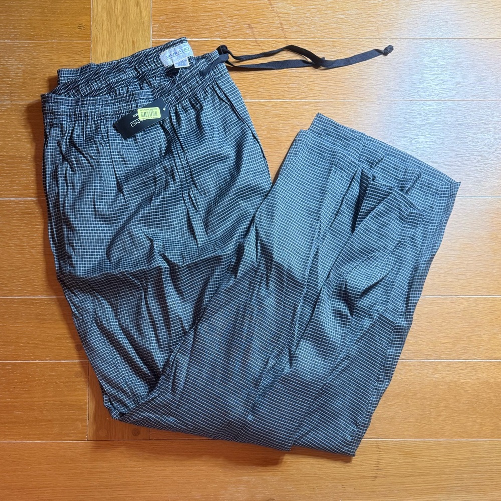 Men's Murano Black and White Checkered Pajama Pants 2XLT
